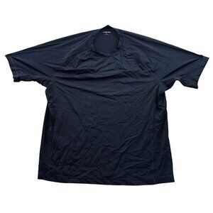 Lands End Mens T-Shirt XL Short Sleeve Activewear Pullover Navy Blue Casual
